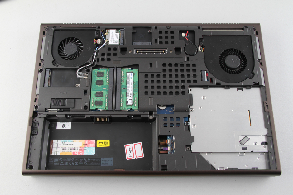 Dell Precision M4800 disassembly and RAM, HDD upgrade options 