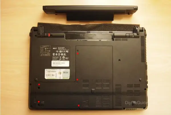 Remove memory cover screws