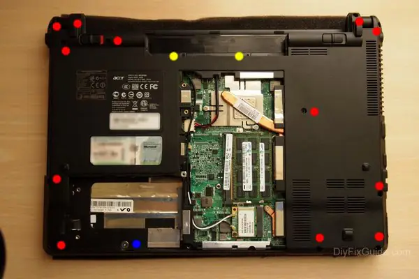 Remove keyboard screws