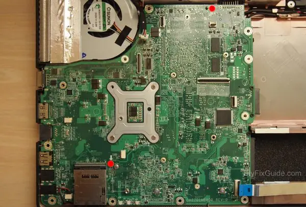 Remove motherboard screws