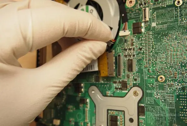 Disconnect the fan cable