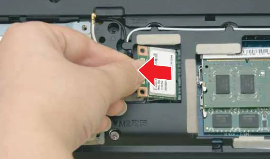Pull out the wireless card