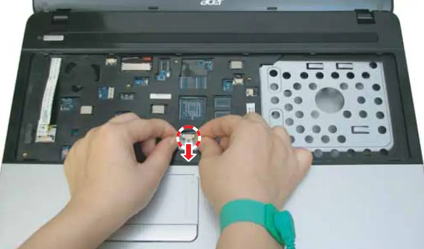 Unplug the two cables