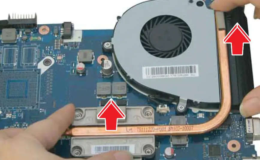 Remove the heat sink