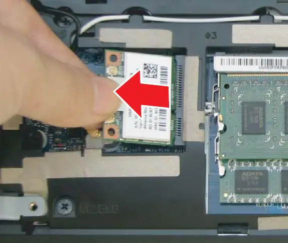 Pull out the wireless card