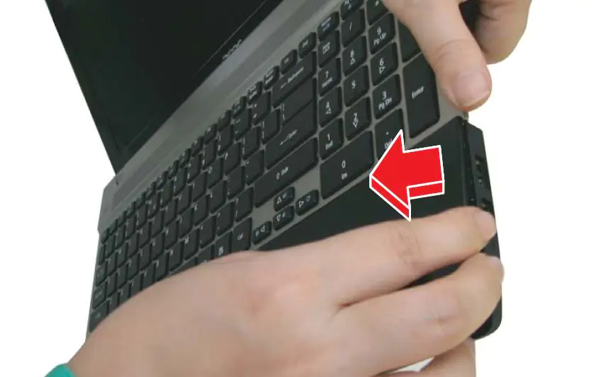 Remove the palm rest