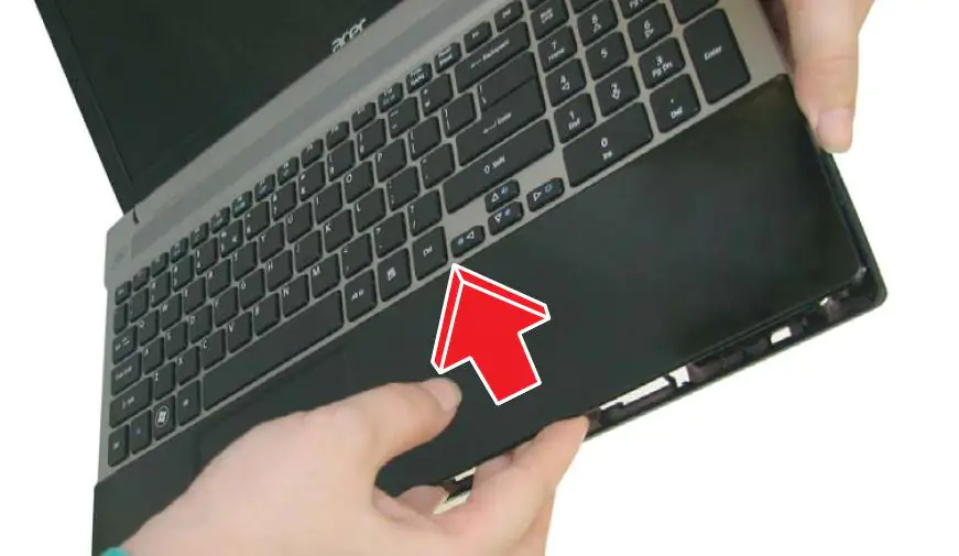 Remove the palm rest