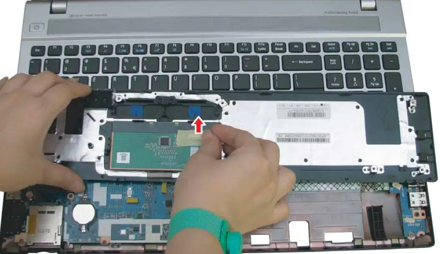Remove the palm rest