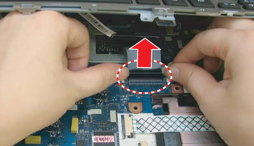 Unplug the backlight cable