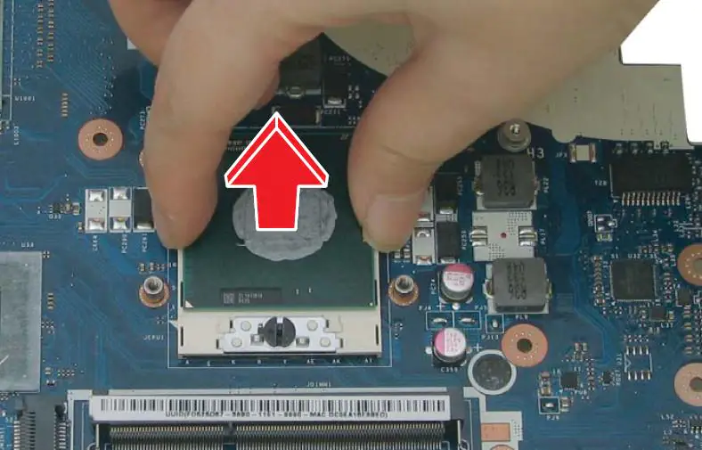Remove the CPU