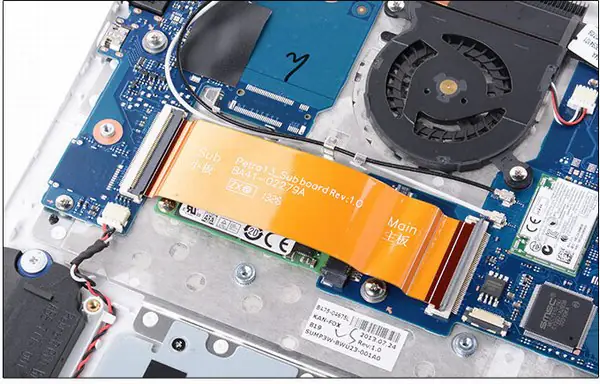 Remove the yellow cable