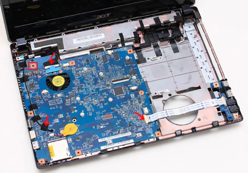Remove the motherboard