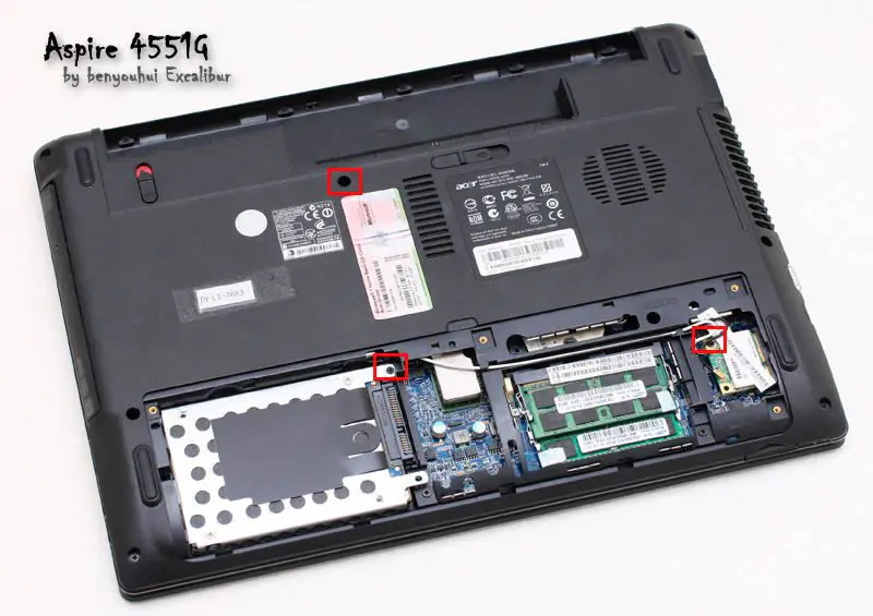 Remove the hard drive and memory modules