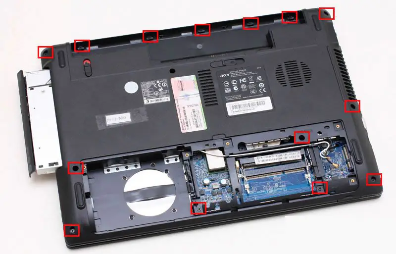Remove the bottom case