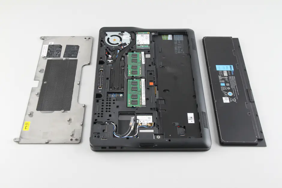 Battery and service cover