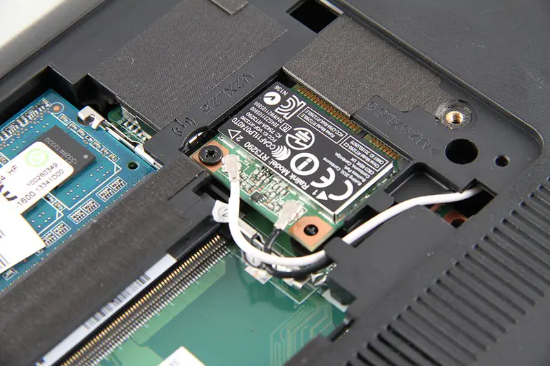 Remove the memory module and wireless card