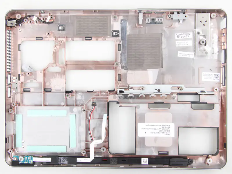Close-up of the bottom case