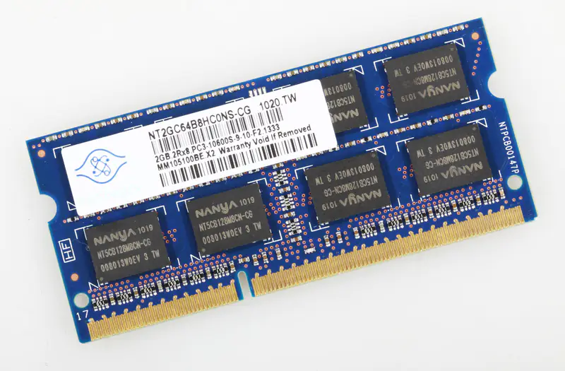 Close-up of the memory module