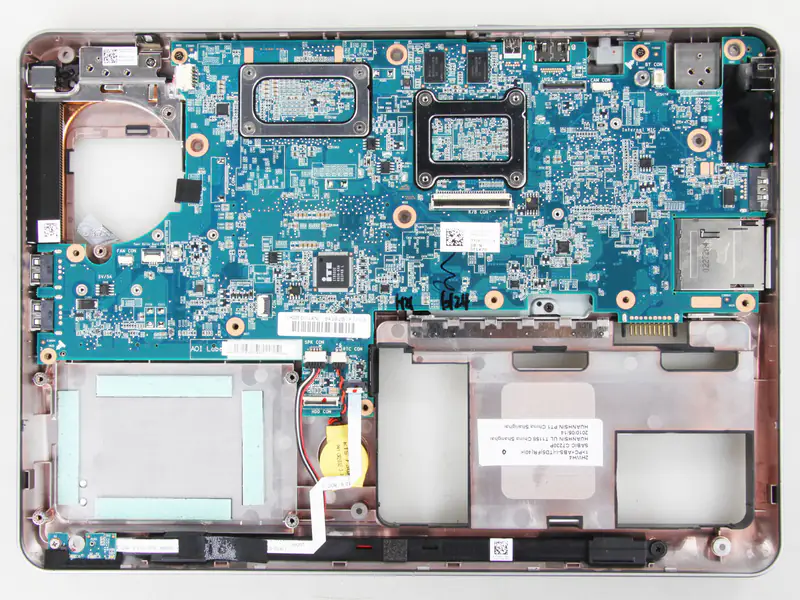 Close-up of the remaining parts