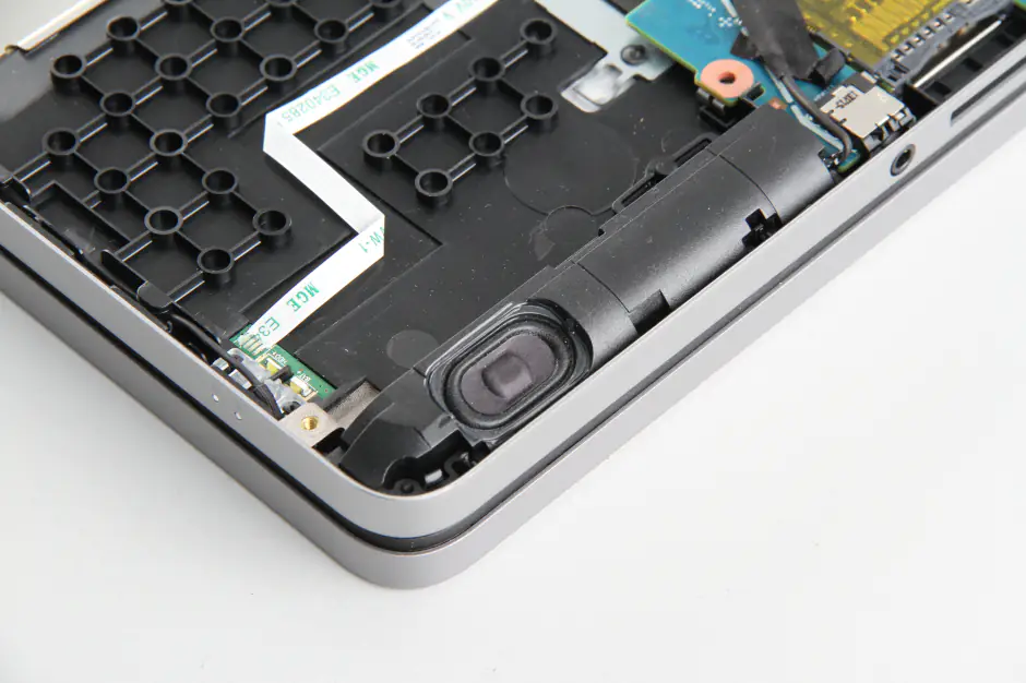 Close-up of the speaker