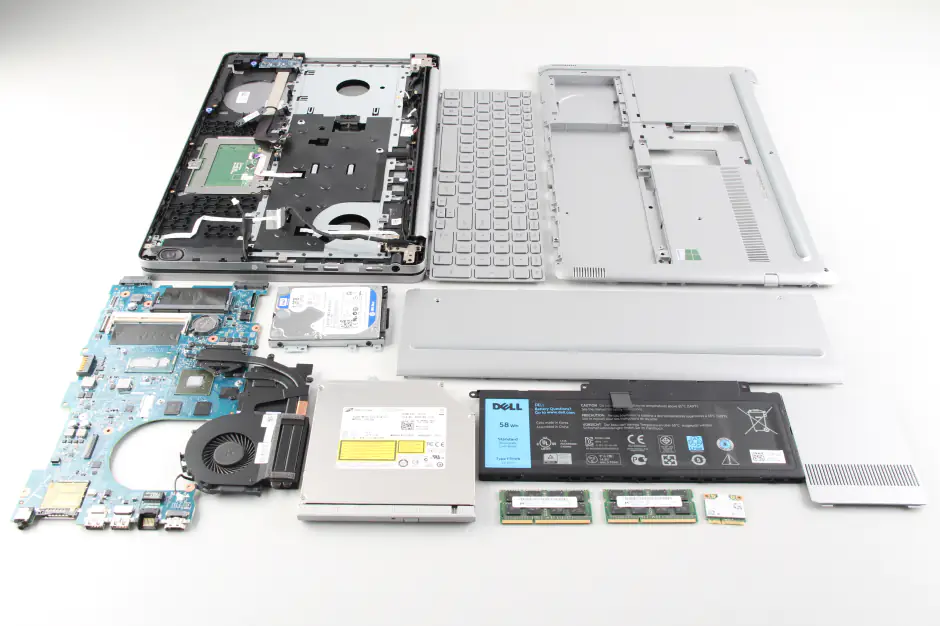 Close-up of all the parts