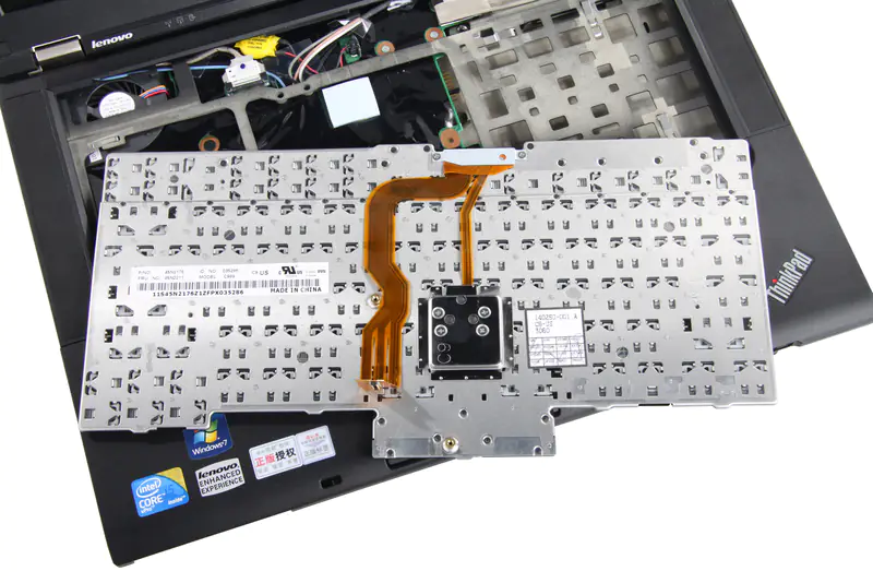 Disconnect the keyboard ribbon cable from the motherboard.