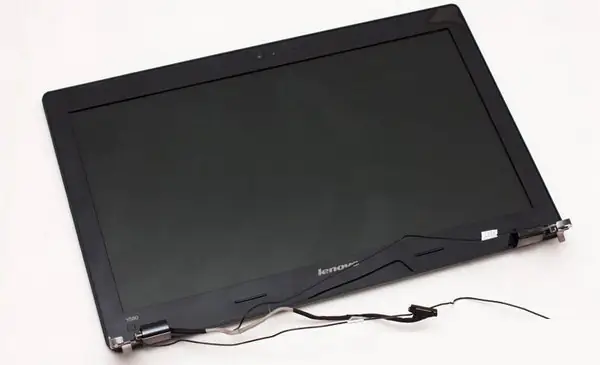 Close-up of the screen assembly