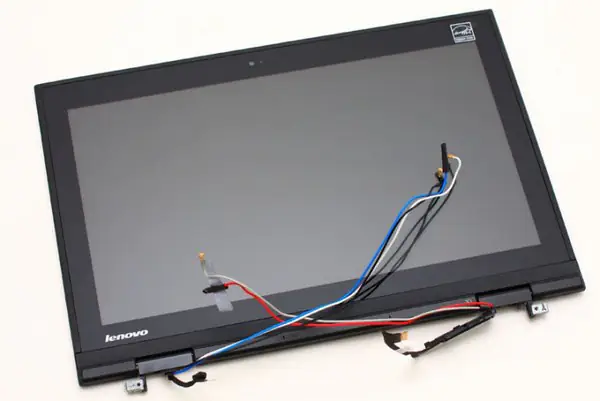 Close-up of the screen assembly