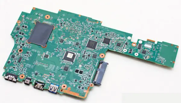 Close-up of the Lenovo Thinkpad X1 Carbon motherboard