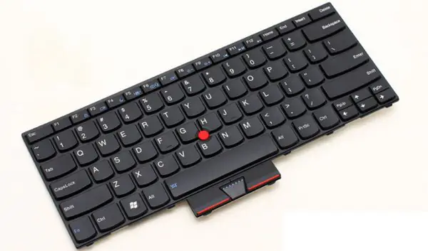 Close-up on the keyboard