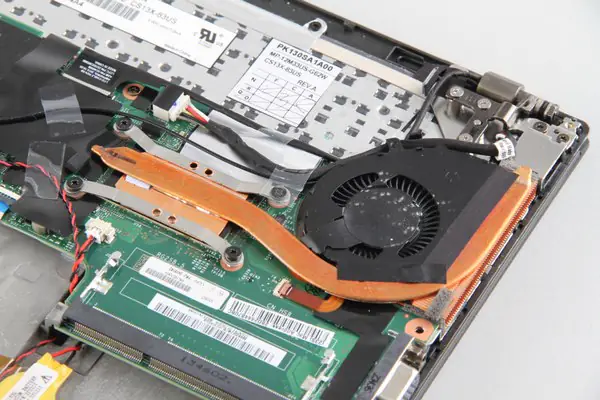 Remove the heat sink and cooling fan