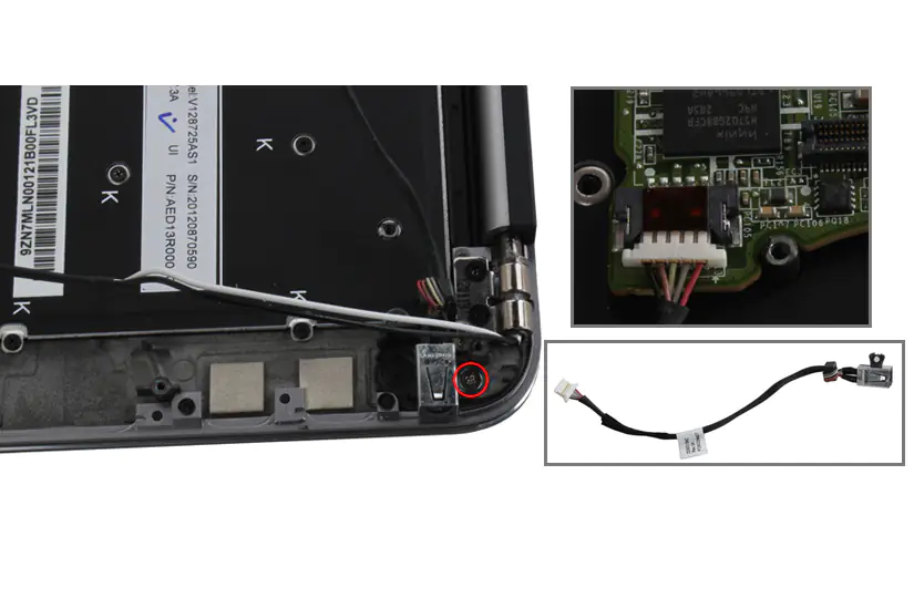 Remove the DC power jack