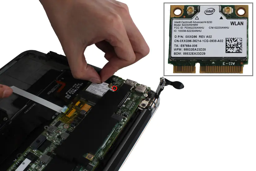 Remove the wireless network card
