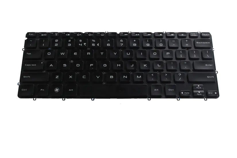 Close-up of the keyboard