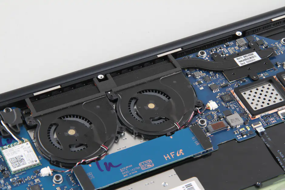 Remove two cooling fans