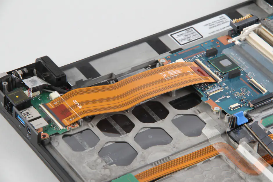 Remove the yellow ribbon cable