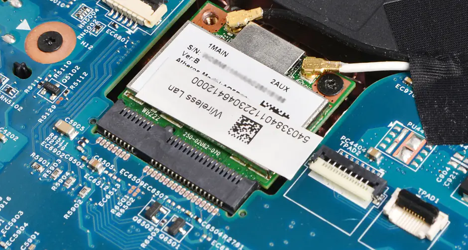 Remove the wireless card