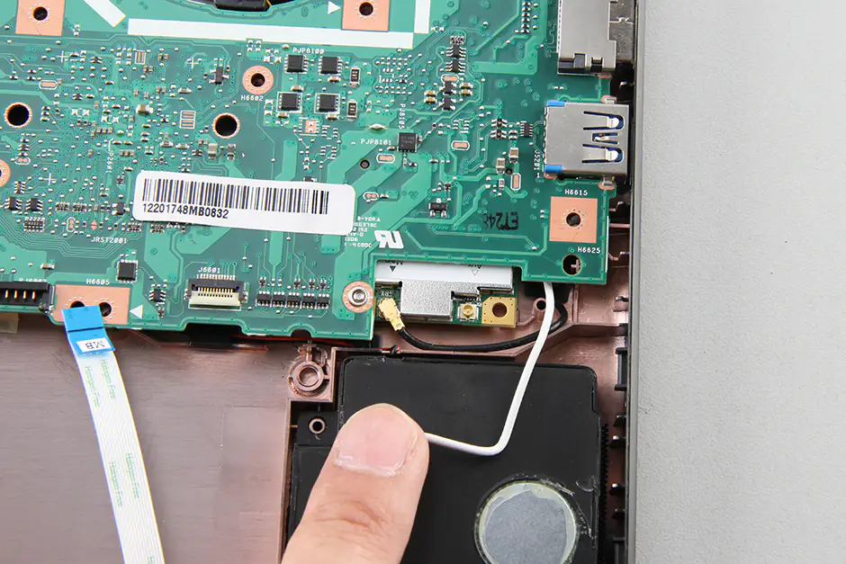 Disconnect the two antenna cables