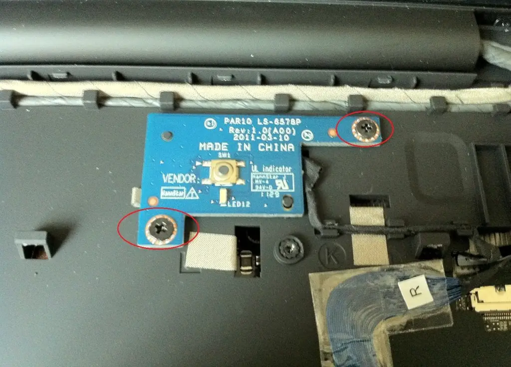 Remove the two screws