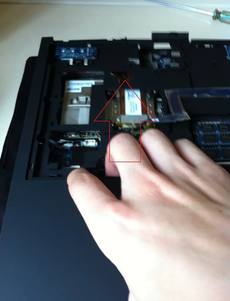 Remove the palm rest