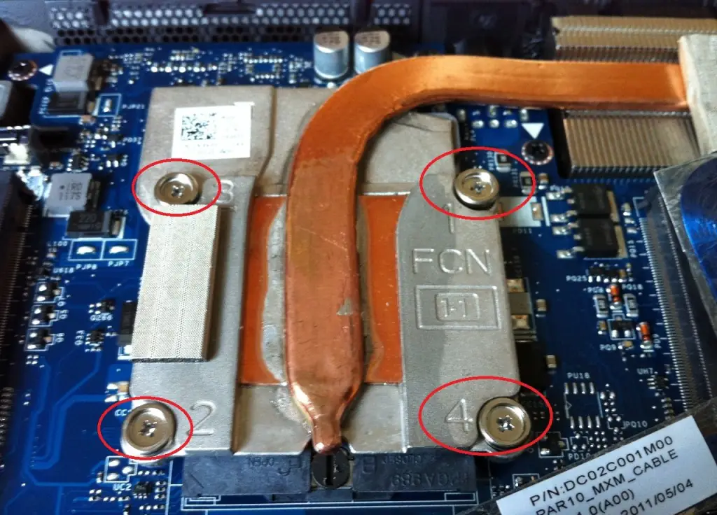 Remove the heat sink