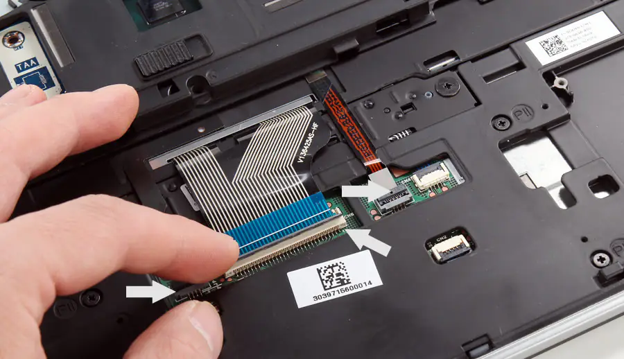 Disconnect the keyboard cable