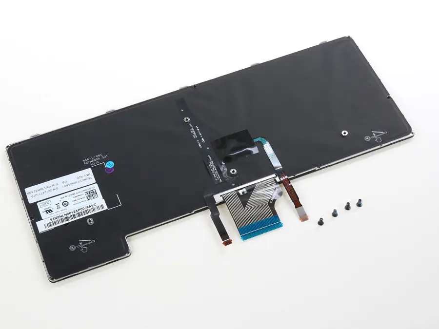 The back of the keyboard