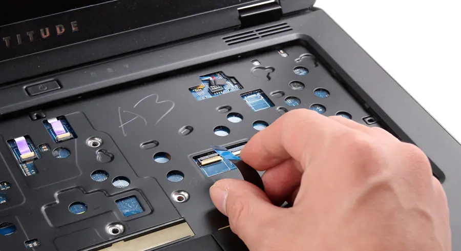 Remove the screws securing the palm rest