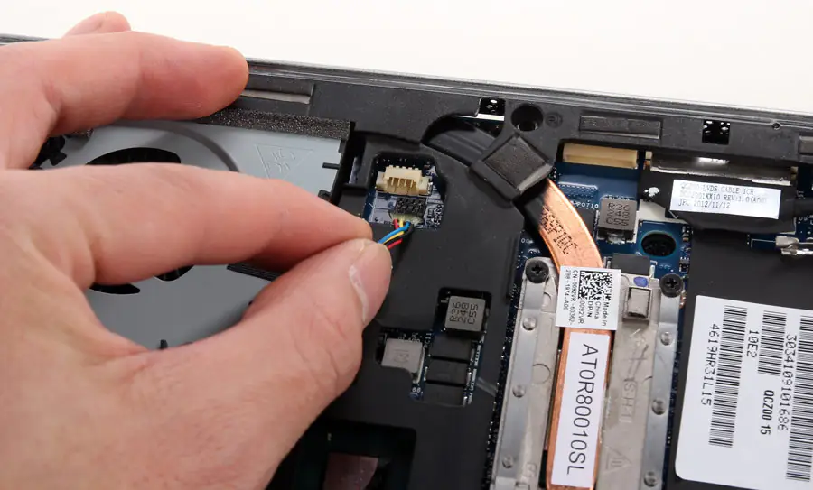 Disconnect the cooling fan cable