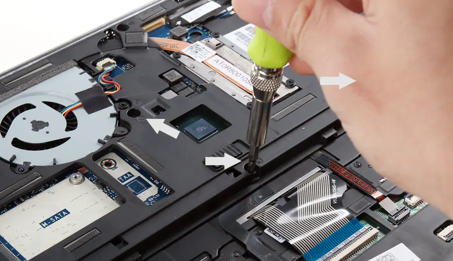 Remove the four screws