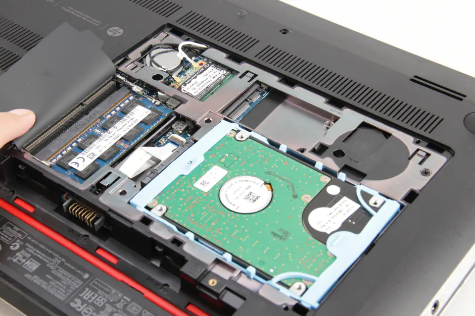 Hard drive, memory, and wireless card
