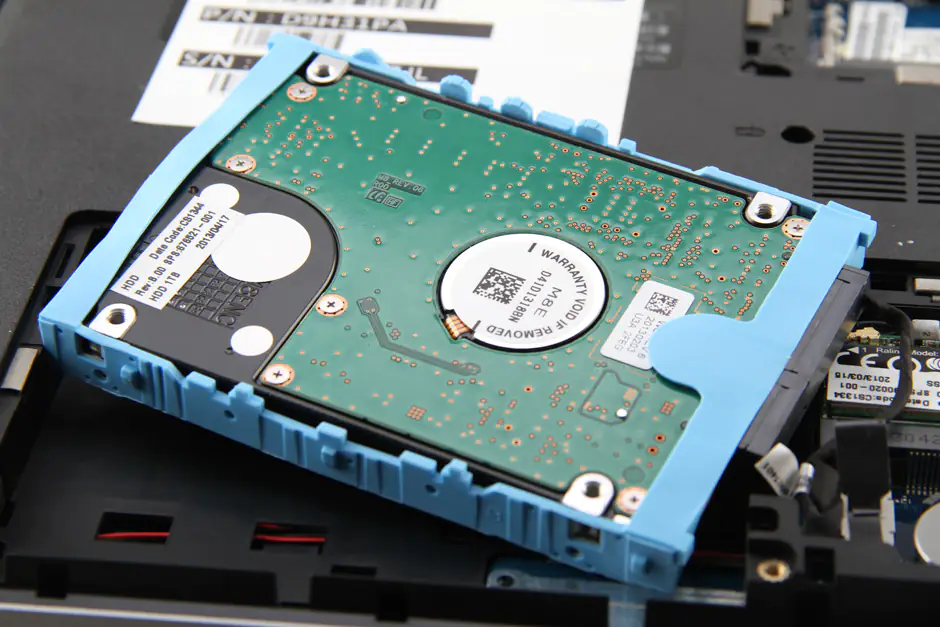 Disconnect the hard drive cable