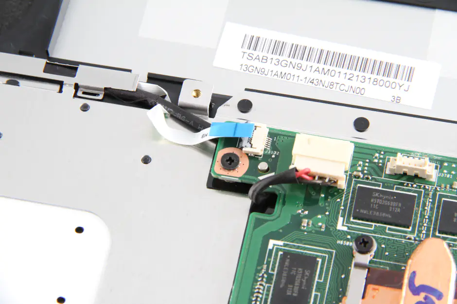 Disconnect the two cables