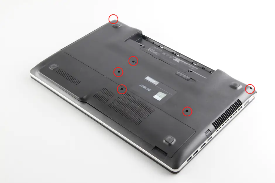 Remove the five screws